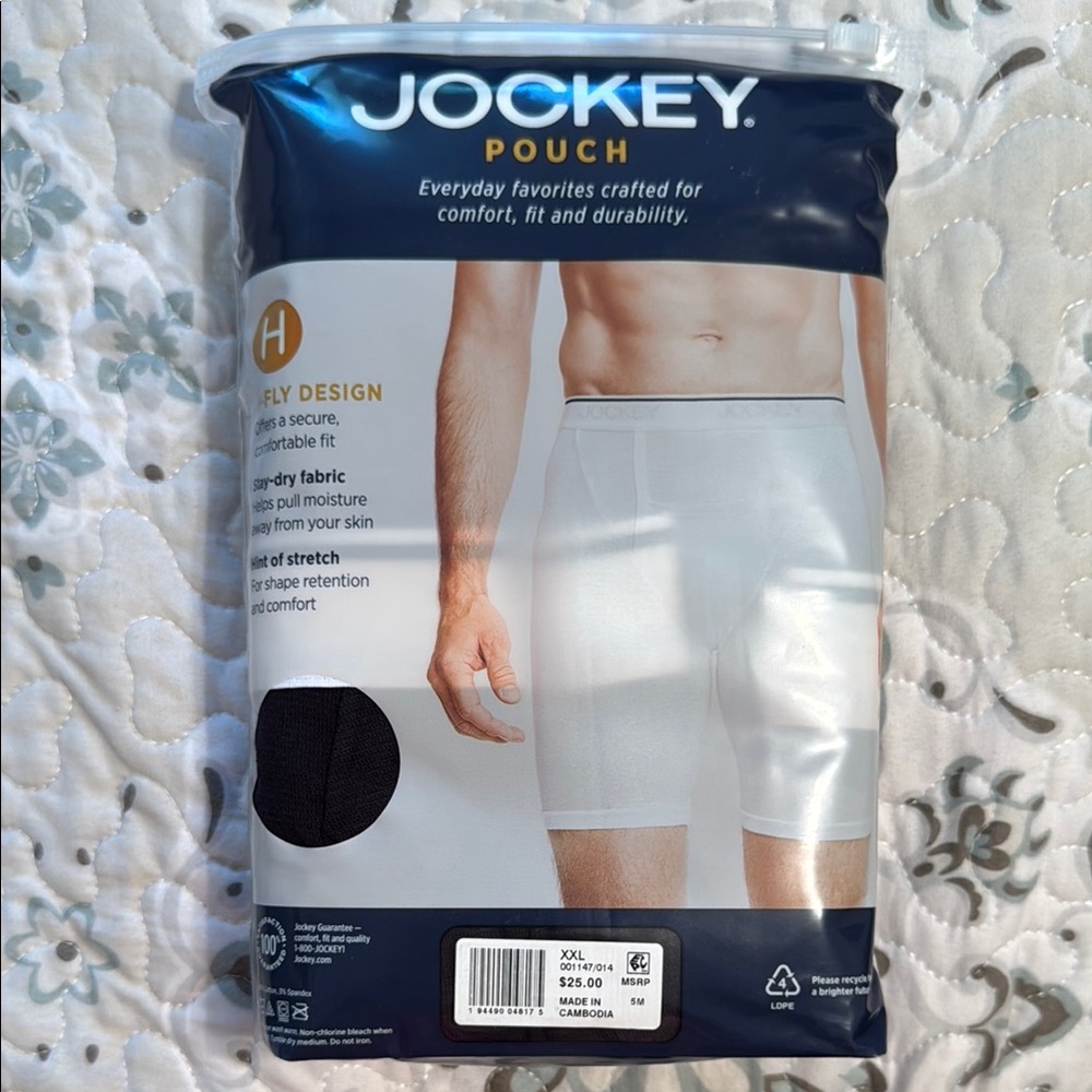 Jockey Black and White Boxer Briefs with Classic Comfort